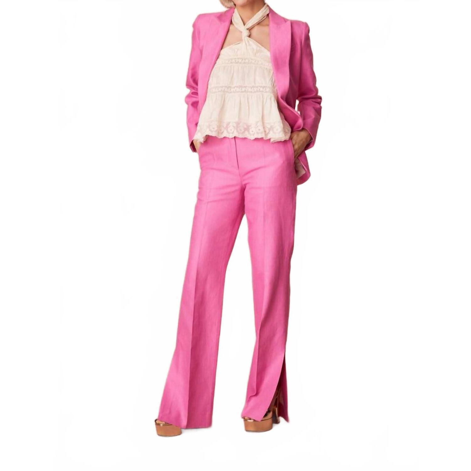 New Loveshackfancy Poppet Straight Leg Tailored Pants In Meadow